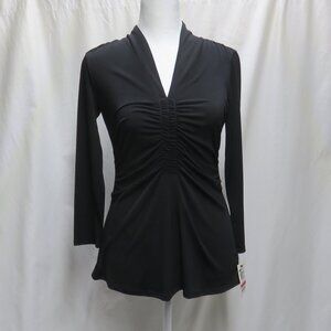 Ladies' Alfani Dressy Black Long Sleeve Blouse